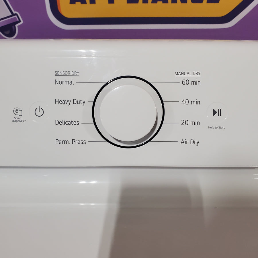 LG Top Load 4.1 Cu. Ft. Washer with TurboDrum Technology in White WT6105CW - Certified Refurbished and LG 7.3 Cu. Ft.  Electric Rear Control Ultra Large Capacity Dryer in White with Sensor Dry DLE6100W - Certified Refurbished