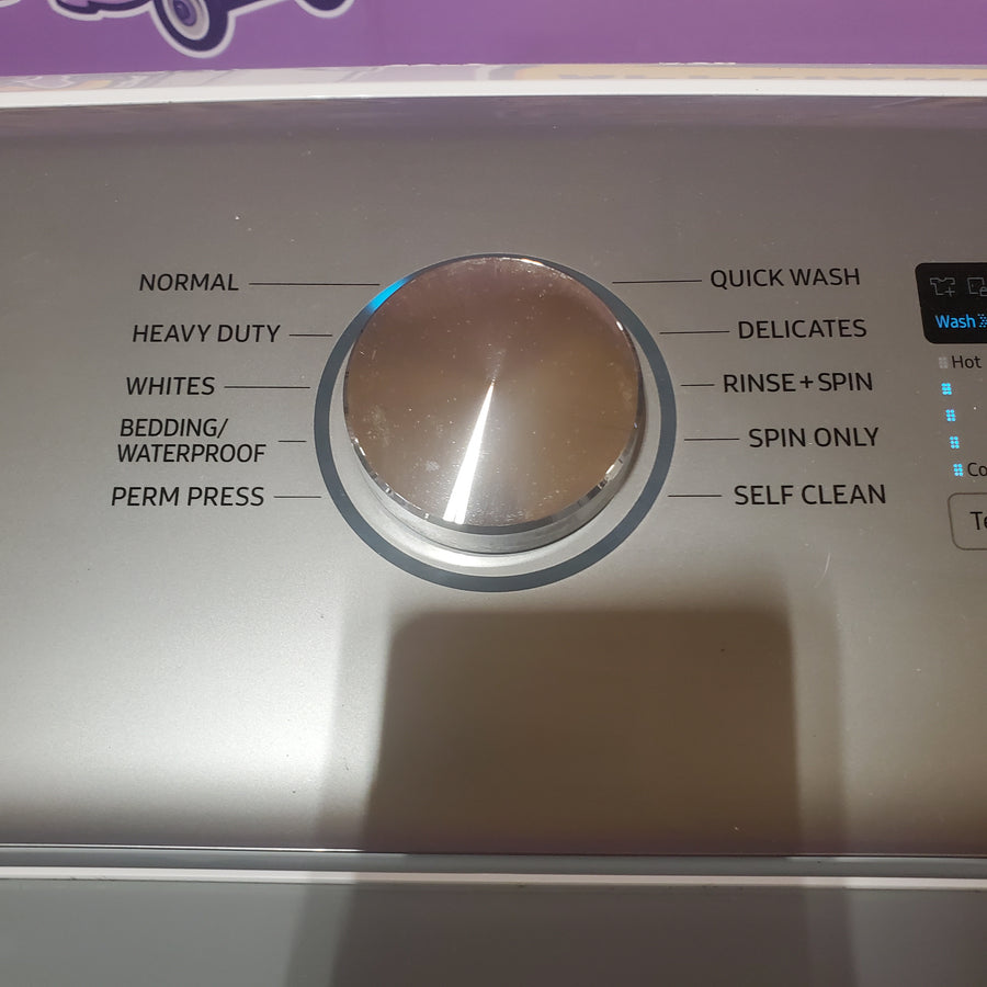Samsung ENERGY STAR 5.0 cu. ft. Top Load Washing Machine with Active Water Jet WA50R5200AW - Certified Refurbished and Samsung 7.4 cu. ft. Vented Gas Dryer with Sensor Dry in White DVG50R5200W - Certified Refurbished