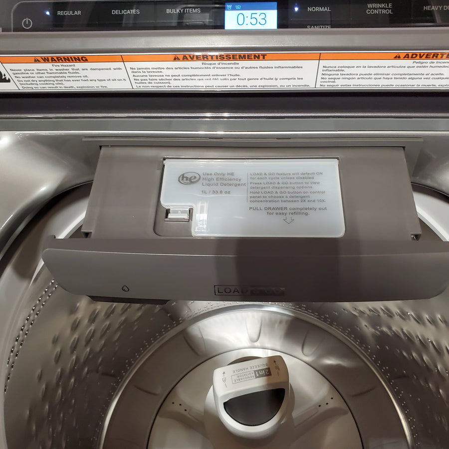 Whirlpool Chrome Shadow 5.2 - 5.3 cu. ft. ENERGY STAR Top Load Washer with 2 in 1 Removable Agitator and Load & Go™ Dispenser WTW8127LC - Scratch & Dent (Moderate)