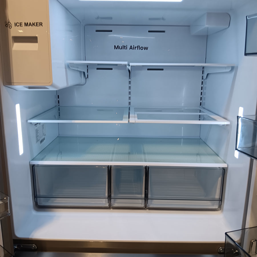 Hisense PureFlat 25.6-cu ft 4-Door Smart French Door ENERGY STAR Refrigerator in Stainless Steel with Ice Maker, Water and Ice Dispenser HRM260N6TSE - Scratch & Dent (Minor)