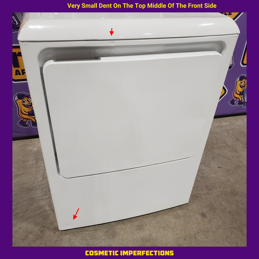 GE White Electric Aluminized Alloy Drum 7.2 Cu. Ft. Dryer with Sensor Dry and Extended Tumble GTD45EASJWS - Certified Refurbished