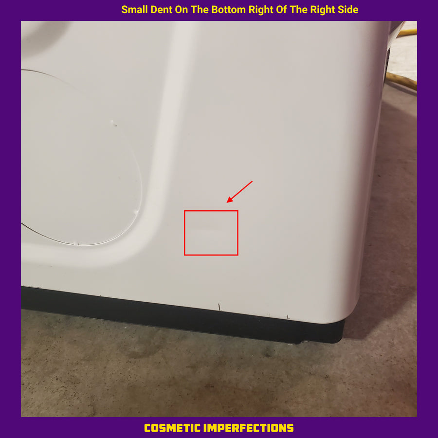 Samsung 5.0 cu. ft. Top Load Washing Machine with Active Water Jet WA50R5200AW - Scratch & Dent (Moderate) and Samsung White Smart Electric 7.4 Cu. Ft. Dryer with Sensor Dry and Steam Sanitize+ DVE52A5500W - Scratch & Dent (Minor)
