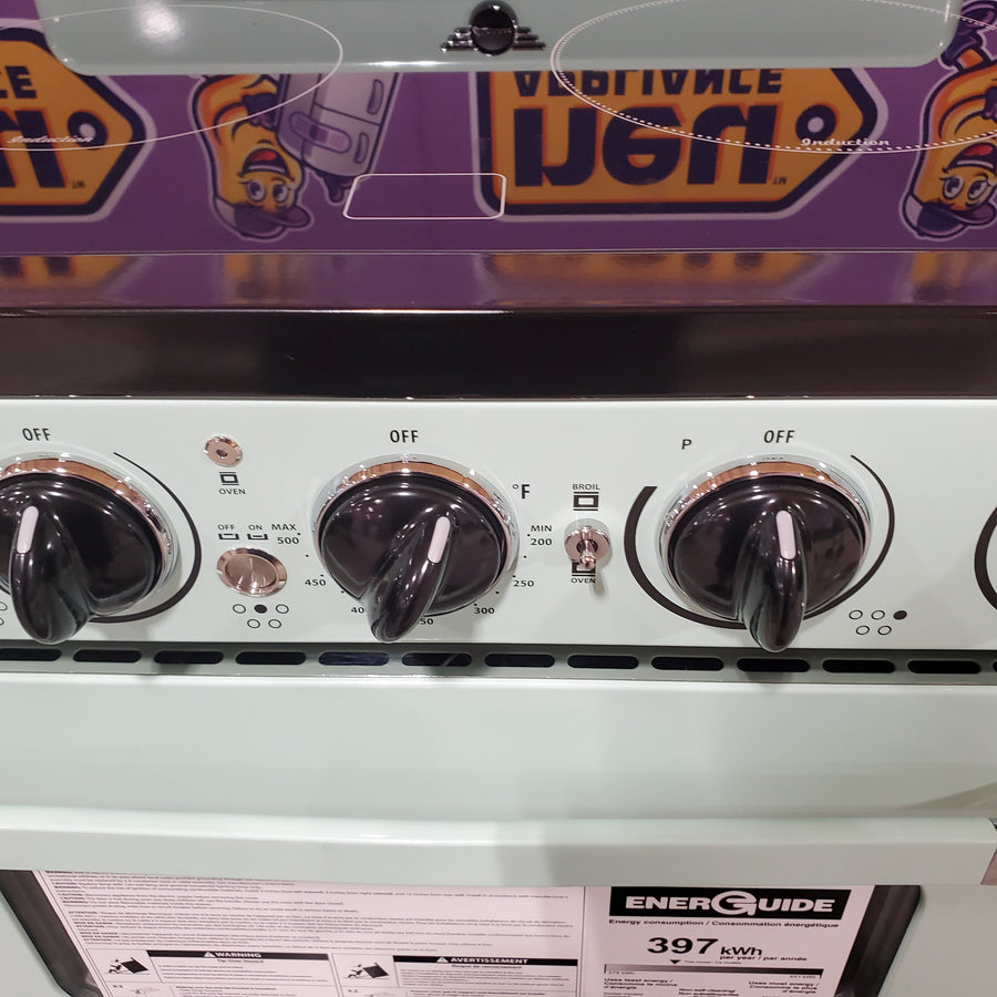 Unique 30' Classic Retro Induction Range Summer Mint Green UNQ30CRICLG - Open Box