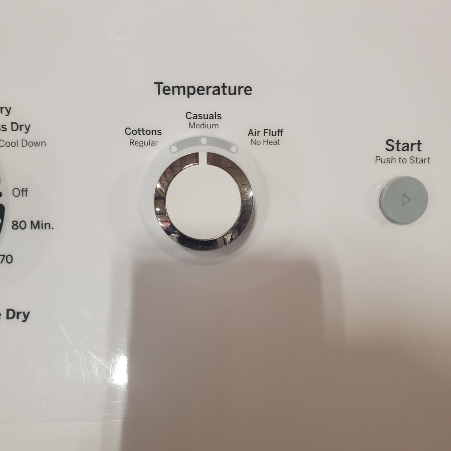 GE® 4.2 cu. ft. Capacity Washer with Stainless Steel Basket Certified Refurbished and GE 6.2 cu. ft. Capacity Electric Dryer with Up To 120 ft. Venting and Shallow Depth GTD33EASKWW - Certified Refurbished