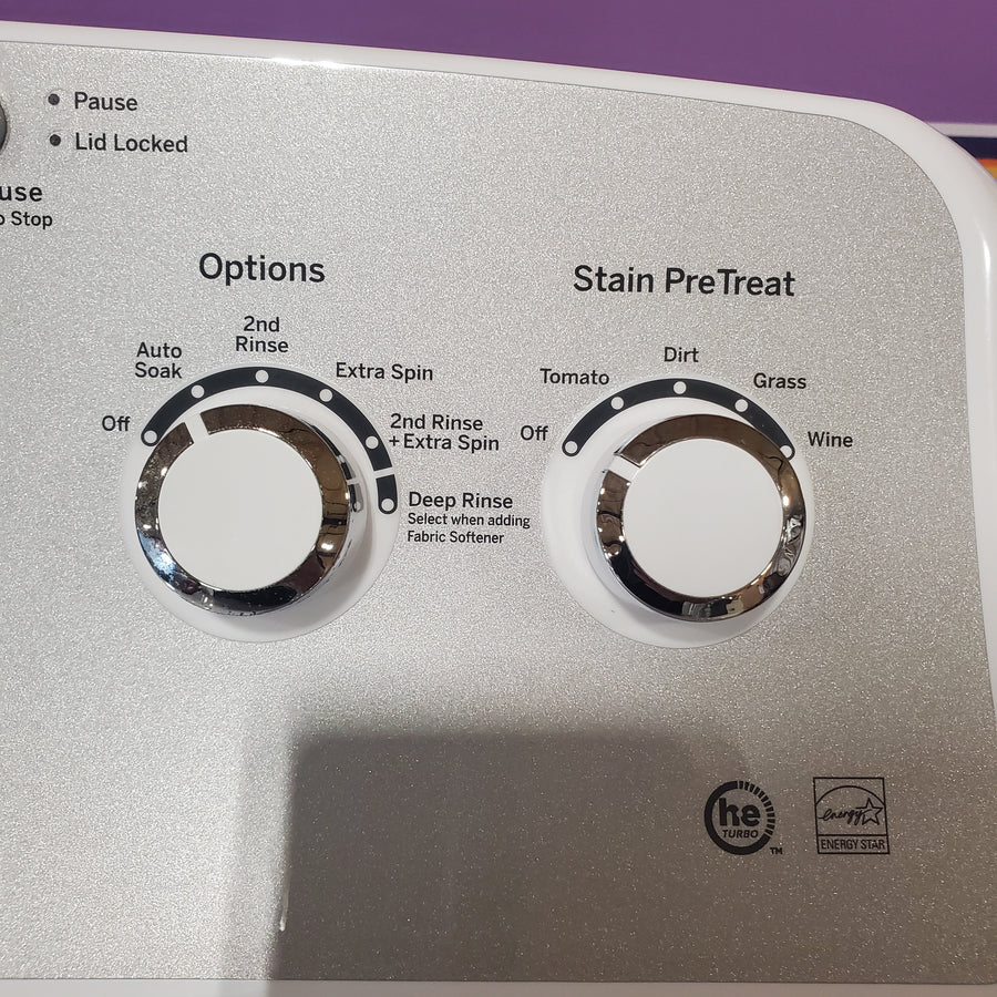 GE® 4.5 cu. ft. Capacity Washer with Stainless Steel Basket in White GTW485ASJWS - Certified Refurbished