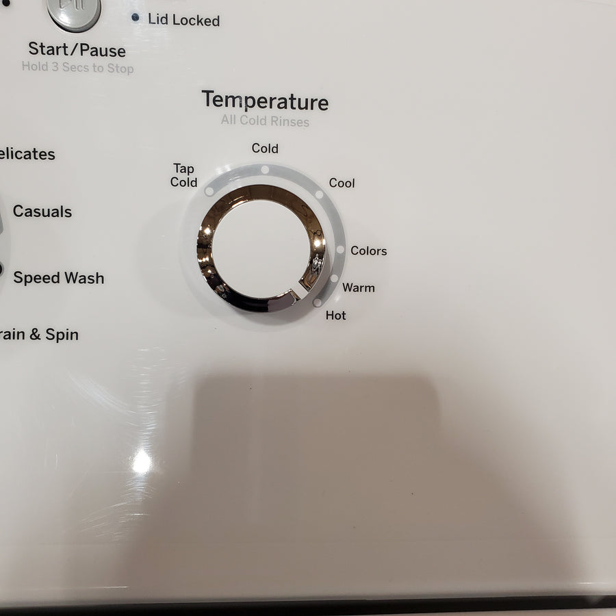 GE® 4.2 cu. ft. Capacity Washer with Stainless Steel Basket - GTW335ASNWW & GE 6.2 cu. ft. Capacity Electric Dryer with Up To 120 ft. Venting and Shallow Depth 16303 - Certified Refurbished