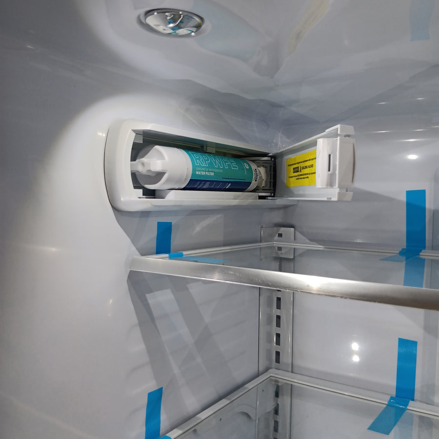 GE Profile™ ENERGY STAR® 22.1 Cu. Ft. Counter-Depth Fingerprint Resistant Stainless French-Door Refrigerator with Hands-Free AutoFill PYE22KYNFS - Certified Refurbished