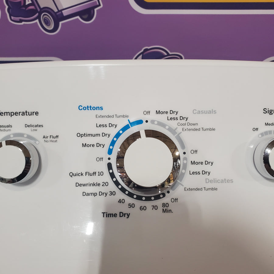 GE® 6.2 cu. ft. Capacity Aluminized Alloy Drum Electric Dryer GTX42EASJWW - Certified Refurbished