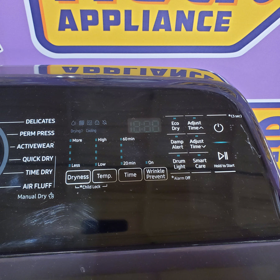 Samsung Black Stainless Steel Electric 7.4 Cu. Ft. Dryer with Steam Sanitize DVE50R5400V - Certified Refurbished