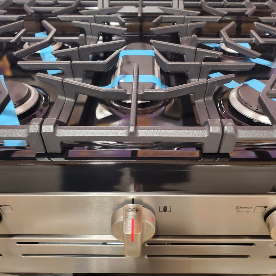 Frigidaire 30-in 5 burners 5.1-cu ft Freestanding Natural Gas Range in Fingerprint Resistant Stainless Steel FCRG306LAF - Open Box