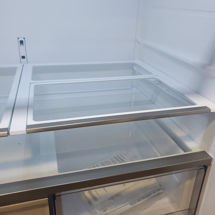 Samsung Bespoke Stainless Steel 3 Door French Door 30 Cu. Ft. Refrigerator with Beverage Center RF30BB660012 - Scratch & Dent (Minor)