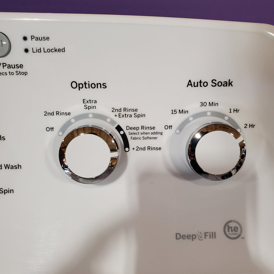 GE White Top Load 4.2 Cu. Ft. Washer with Stainless Steel Basket and Dual Action Agitator GTW460ASJWW - Certified Refurbished