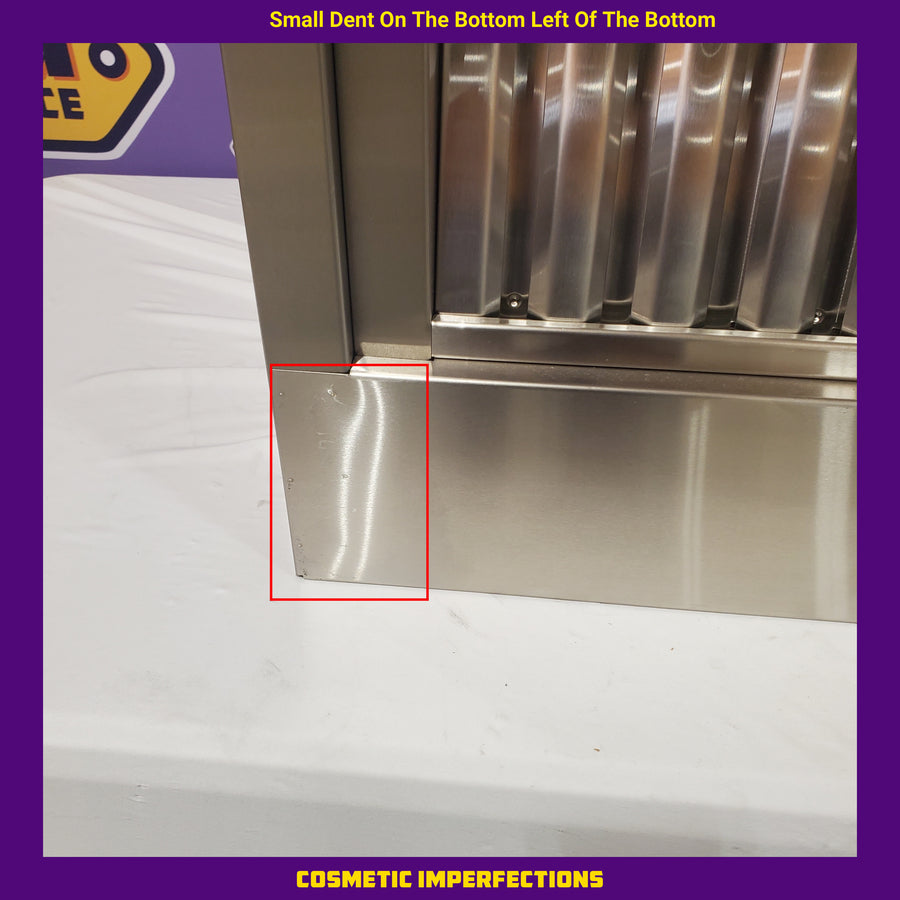 Coyote 36 Inch Stainless Steel Chimney Hood for Outdoor Grill with Flue, Variable Speed Control, Heat Sentry, Halogen Lighting, and Easy-Clean Baffle Filters C1HOOD36 - Scratch & Dent (Moderate)