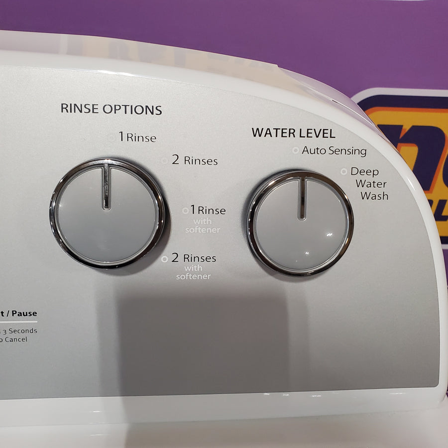 Whirlpool Top Load 3.5 Cu. Ft. Washer with Deep Water Wash Option WTW4816FW - Open Box and Whirlpool Vented 7.0 Cu. Ft. Electric Dryer WED4815EW - Scratch & Dent (Minor)