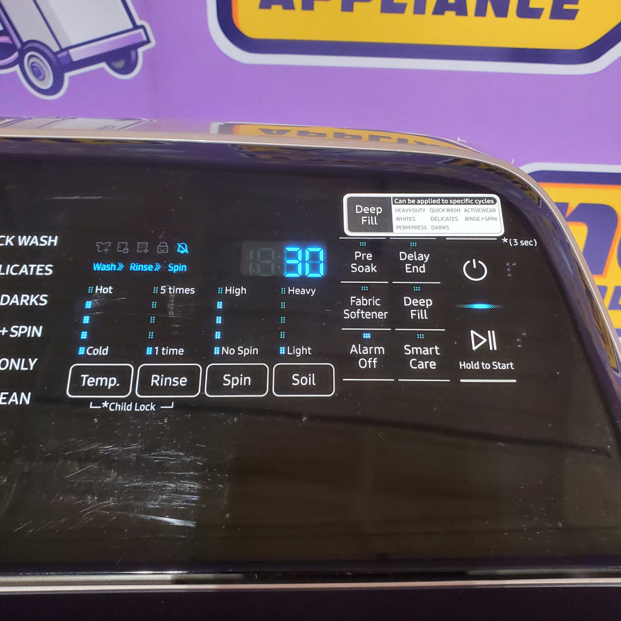 Samsung 5.0 cu. ft. High Efficiency Top Load Washer with Active WaterJet in Champagne WA50T5300AC - Certified Refurbished