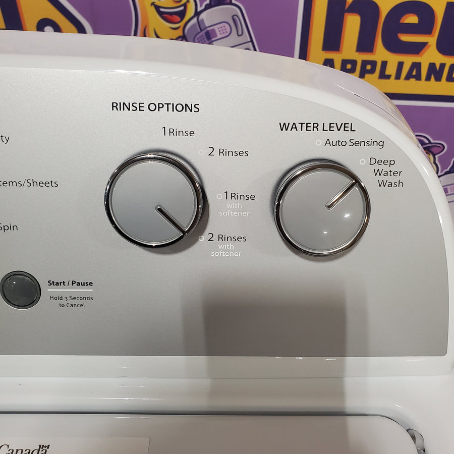 Whirlpool Top Load 3.5 Cu. Ft. Washer with Deep Water Wash Option WTW4816FW - Scratch & Dent (Minor) and Whirlpool Vented 7.0 Cu. Ft. Electric Dryer WED4815EW - Open Box