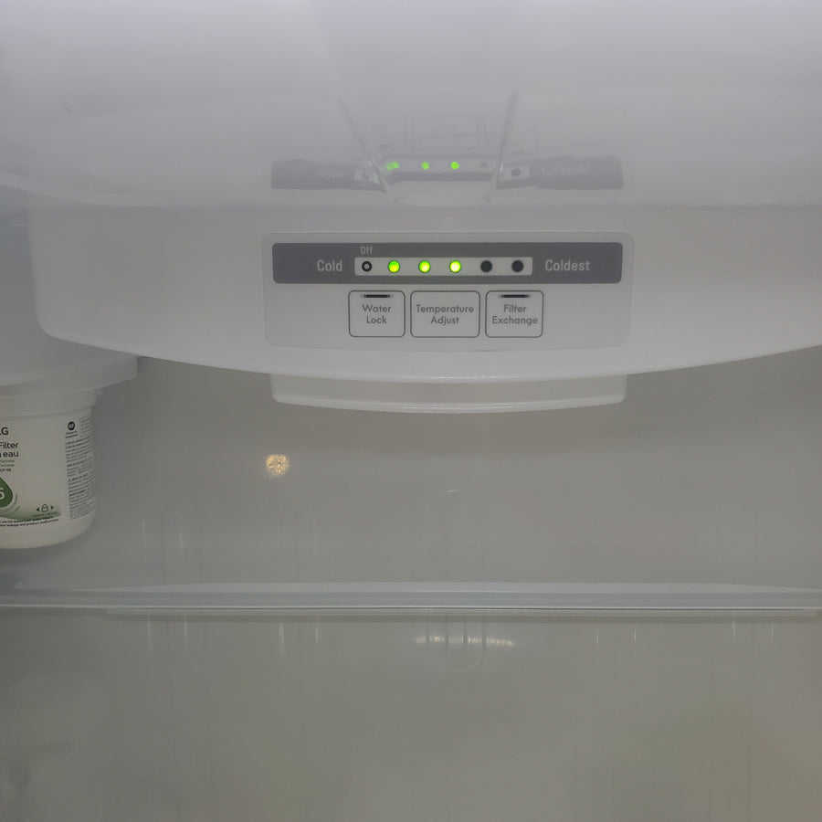 LG 33" Wide 24 cu ft Top Freezer Refrigerator with Internal Water Dispenser and LED Lighting LRTLS2403S - Scratch & Dent (Minor)