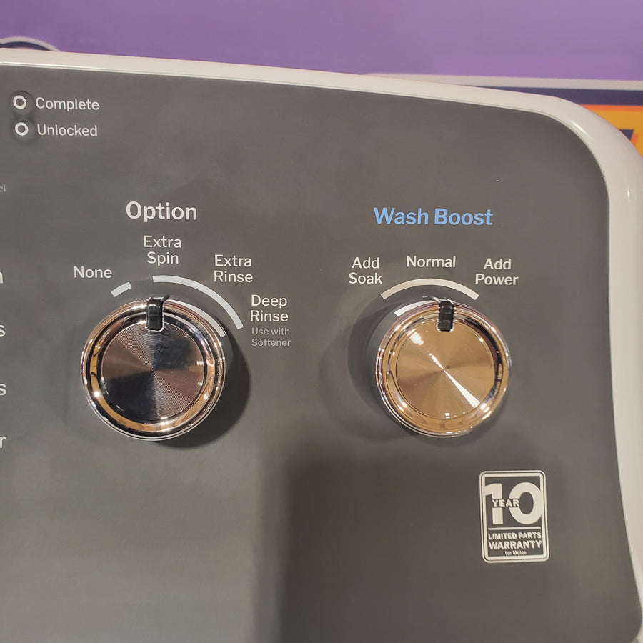 GE® 4.5 cu. ft. Capacity Washer with Stainless Steel Basket GTD48EASWWB - Certified Refurbished and GE 7.2 cu. ft. Capacity Electric Dryer with Up To 120 ft. Venting and Extended Tumble - GTD48GASWWB - New in Box