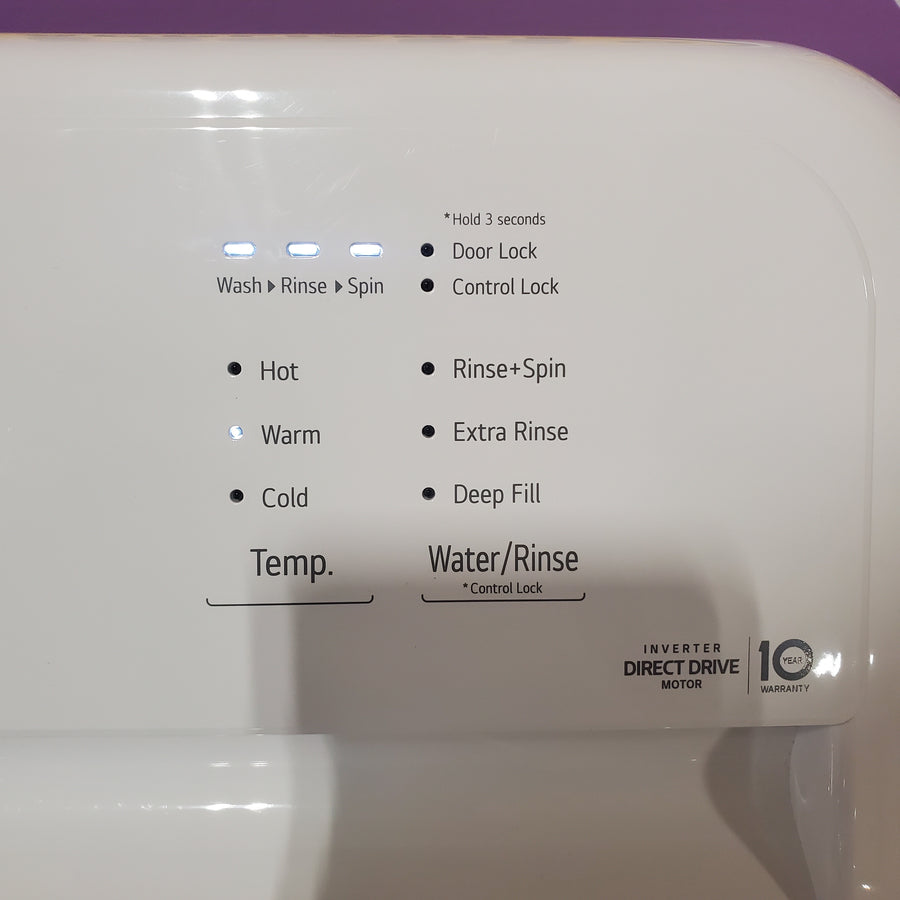 LG Top Load 4.1 Cu. Ft. Washer with TurboDrum Technology in White WT6105CW - Certified Refurbished and LG 7.3 Cu. Ft.  Electric Rear Control Ultra Large Capacity Dryer in White with Sensor Dry DLE6100W - Certified Refurbished