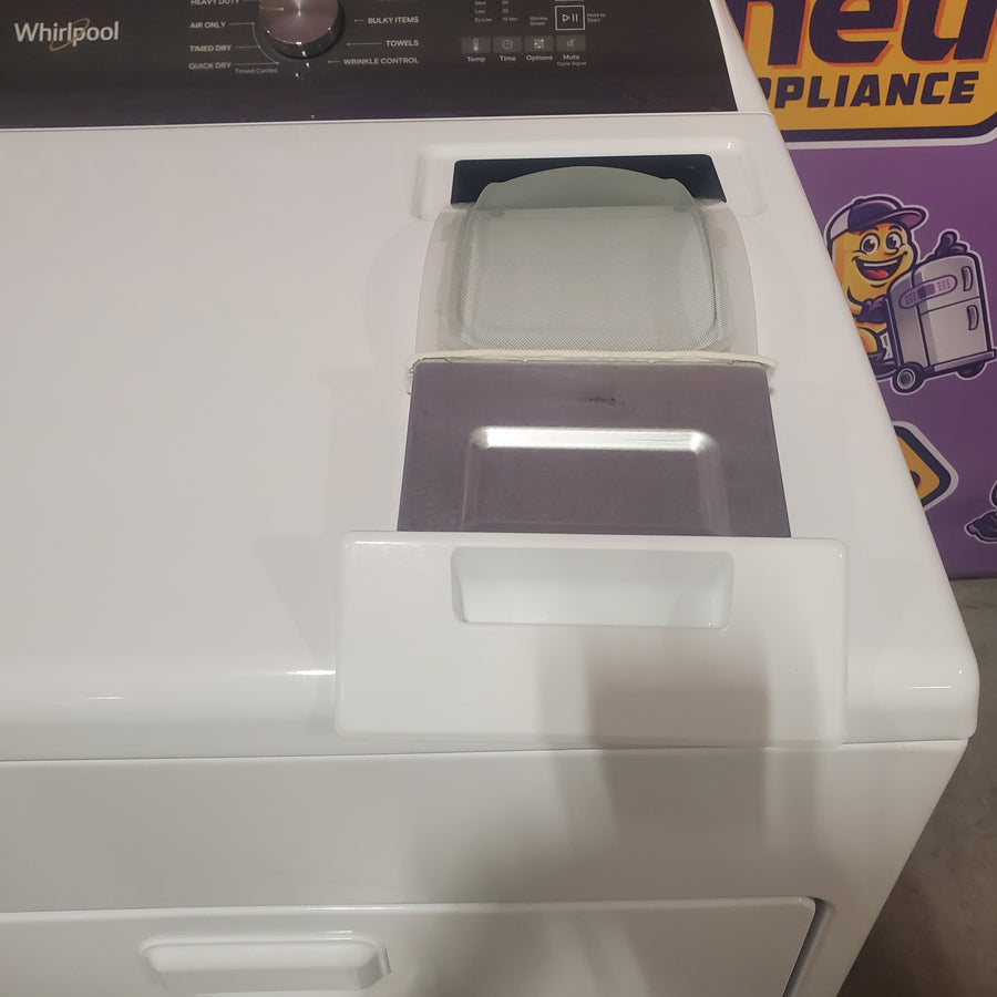 Whirlpool Top Load 4.7 Cu. Ft. Washer in White with 2-in-1 Removable Agitator WTW5057LW - Open Box and Whirlpool 7.0 cu. ft. Electric Dryer with Hamper Door WED5010LW - Scratch & Dent (Minor)