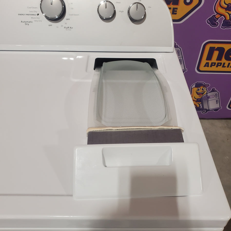 Whirlpool White Electric Extra Large 7.0 Cu. Ft. Dryer with Wrinkle Shield 22421740 - WED4815EW - Scratch & Dent (Minor)