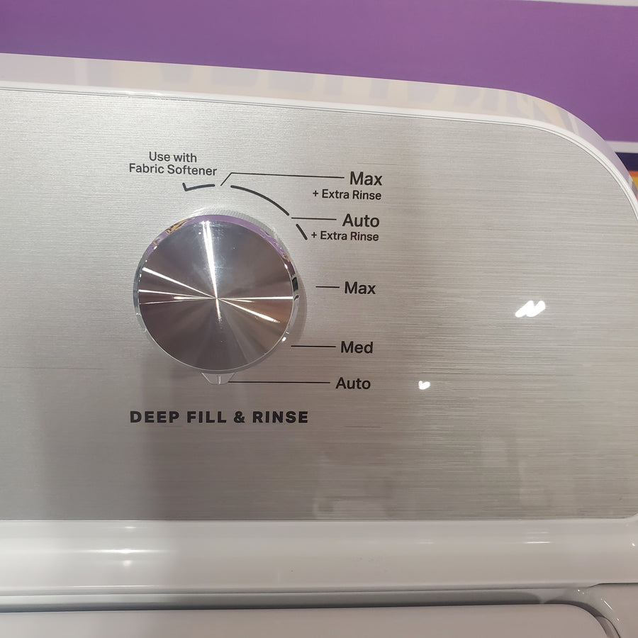 Maytag 4.2 Cu. Ft. Capacity Top Load Washer in White MTW4205SW - Open Box and MayTag 7.0 cu. ft. Top Load Electric Wrinkle Prevent Dryer MED4500MW - Scratch & Dent (Minor)