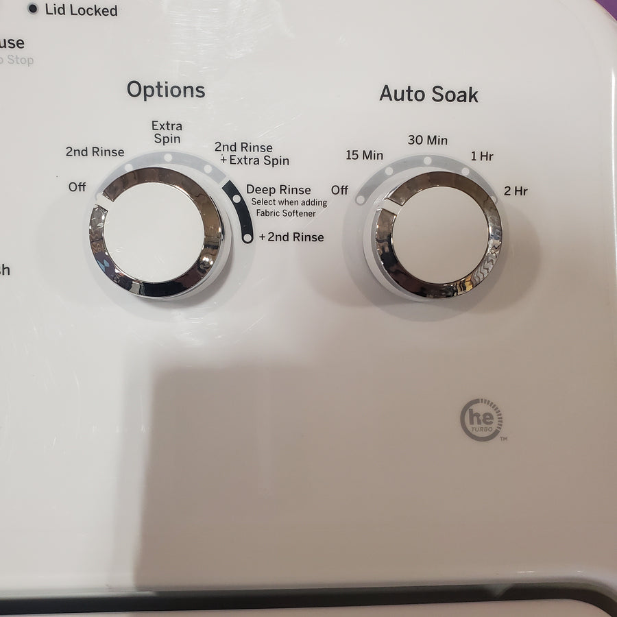 GE® 4.5 cu. ft. Capacity Washer with Stainless Steel Basket in White GTW465ASNWW - Certified Refurbished and GE White Electric 7.2 Cu. Ft. Dryer with Aluminized Alloy Drum GTD42EASJWW - Certified Refurbished