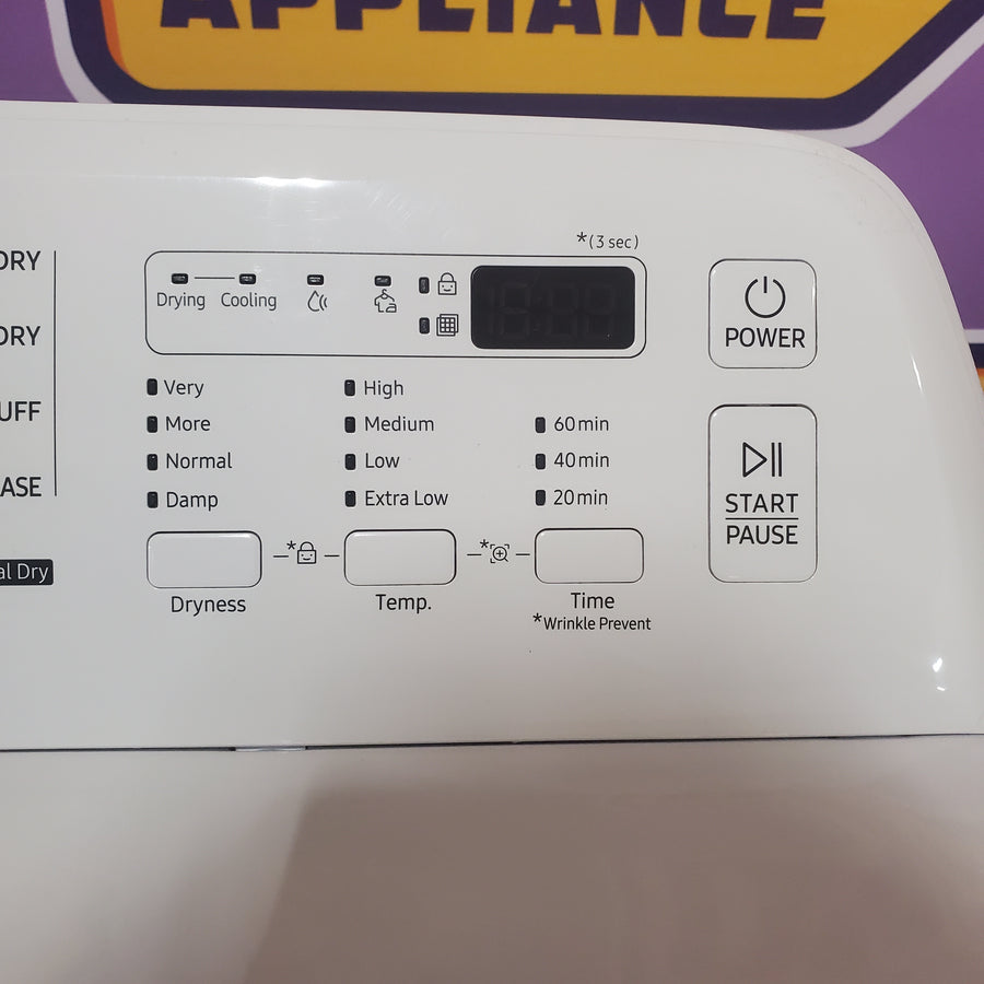Samsung 4.5 cu. ft. Top Load Washer with Vibration Reduction Technology+ in White WA45T3200AW - Certified Refurbished and Samsung 7.2 cu. ft. Electric Dryer with Sensor Dry in White DVE45T3200W - Scratch & Dent (Minor)