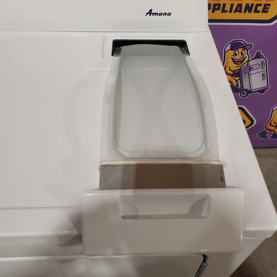 Amana 6.5 Cu. Ft. Electric Dryer with Wrinkle Shield Option and Automatic Dryness Control in White NED4655EW - Scratch & Dent (Minor)