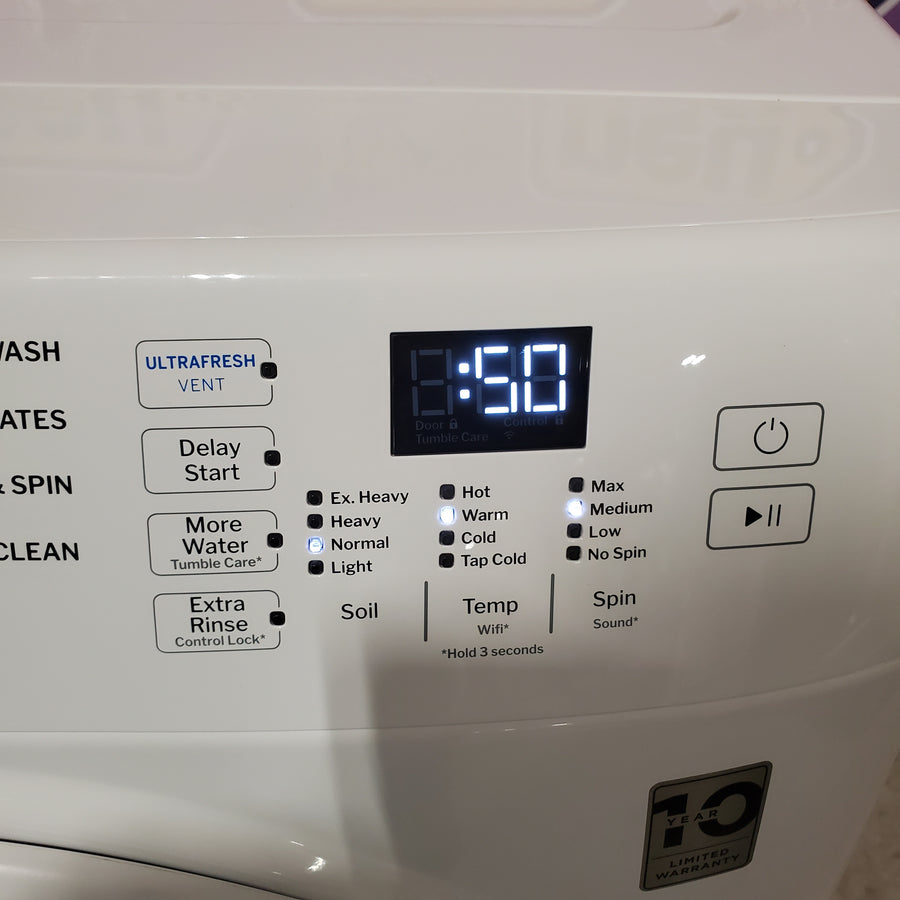 GE® ENERGY STAR® 4.6 cu. ft. Capacity Smart Front Load Washer with UltraFresh Vent System with OdorBlock™ GFW350SSYWW - Scratch & Dent (Minor)