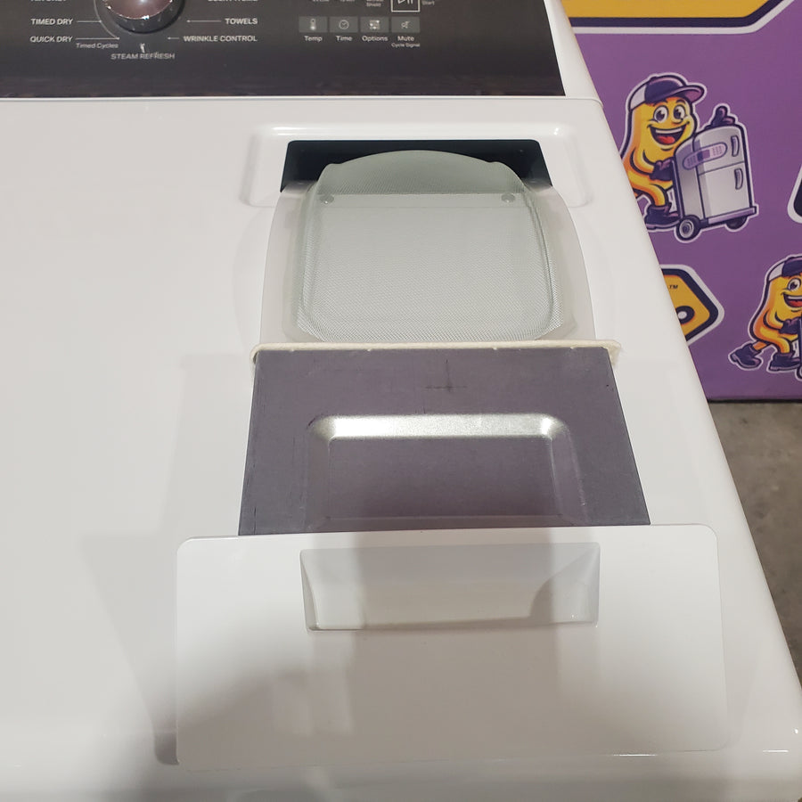 Whirlpool Top Load Style Electric Moisture Sensing 7.0 Cu. Ft. Dryer with Steam WED5050LW - Open Box