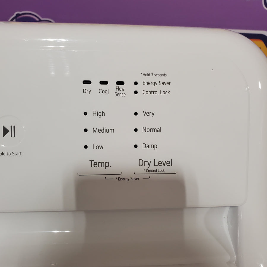 LG 7.3 Cu. Ft. Electric Rear Control Ultra Large Capacity Dryer in White with Sensor Dry 22421757 - DLE6100W - Scratch & Dent (Minor)