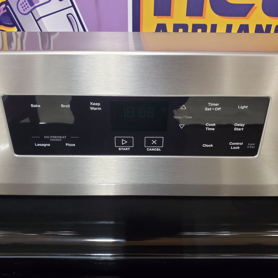 Whirlpool Stainless Steel Electric 30 Inch Range with No Preheat Mode WFES3030RS - Scratch & Dent (Minor)