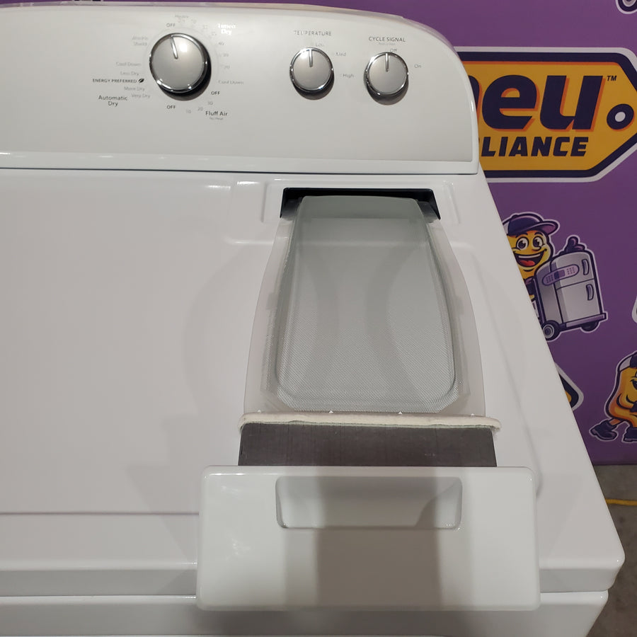 Whirlpool 3.8–3.9 Cu. Ft.  Top Load Washer with 2 in 1 Removable Agitator and Soil Level Selection WTW4957PW - Certified Refurbished and Whirlpool 7-cu ft Vented Electric Dryer WGD4815EW - Open Box (Copy)