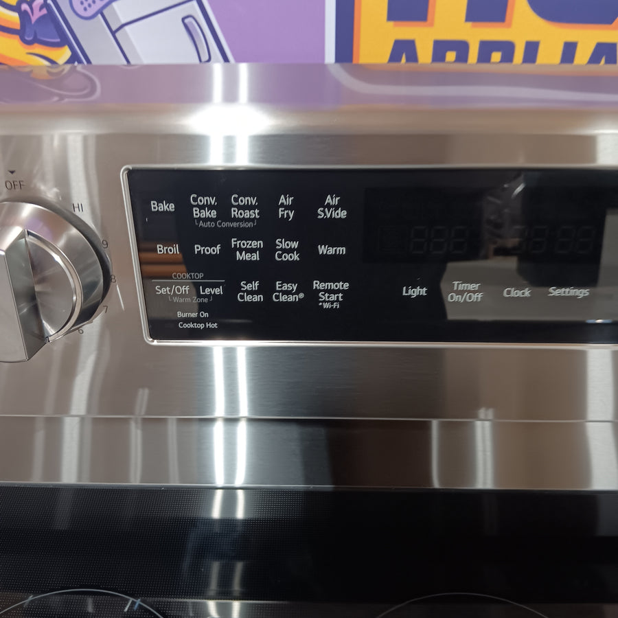 LG 6.3 cu. ft. Smart Wi-Fi Enabled ProBake Convection® Electric Range with Air Fry & EasyClean® 22421761 - LREN6325XE - Open Box