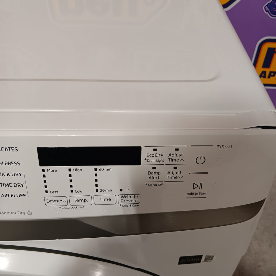 Samsung 7.5 cu. ft. Front Load Electric Dryer with Smart Care in White 22421736 - DVE45T6000W - Scratch & Dent (Moderate)