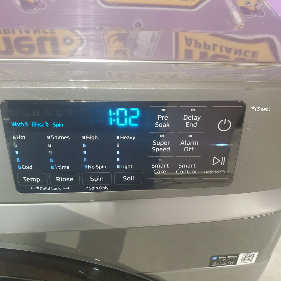 Samsung 4.5 cu. ft. Large Capacity Smart Front Load Washer with Super Speed Wash in Platinum 22442613 - WF45B6300AP - Scratch & Dent (Minor)