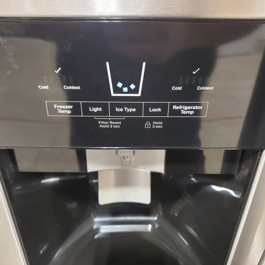 Whirlpool 33 Inch Wide Side by Side 21 Cu. Ft. Refrigerator with Can Caddy and Frameless Glass Shelves in Fingerprint Resistant Stainless Steel WRS321SDHZ - Scratch & Dent (Minor)