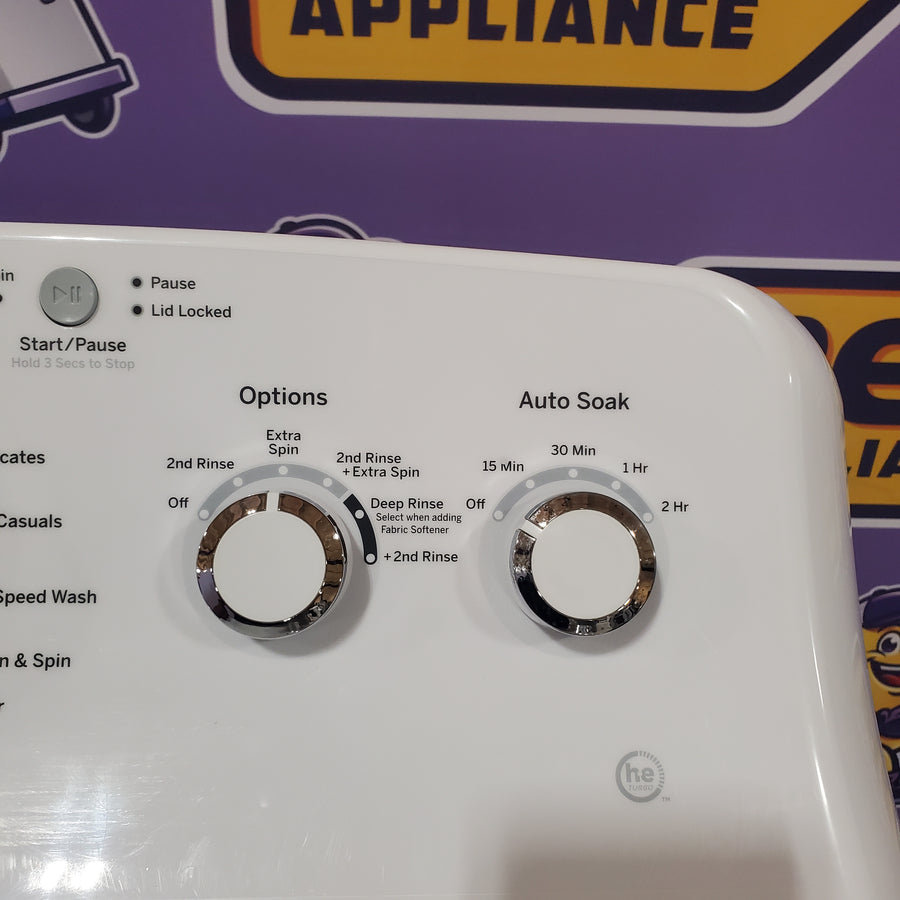 GE® 4.5 cu. ft. Capacity Washer with Stainless Steel Basket in White GTW465ASNWW - Certified Refurbished