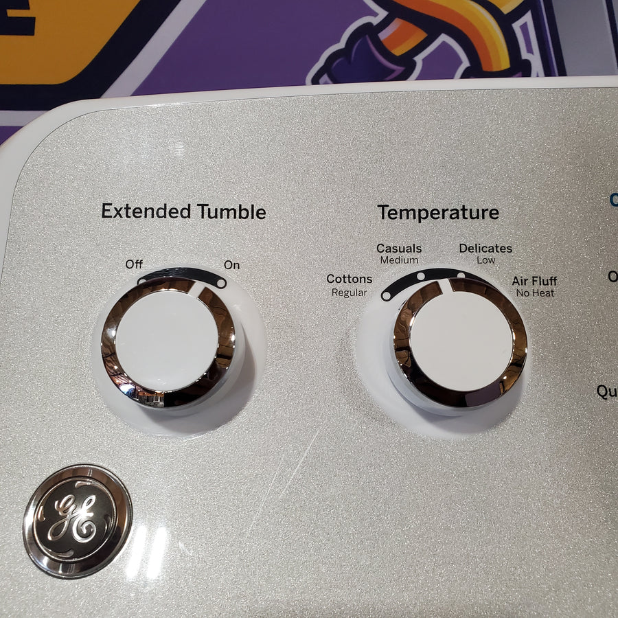 GE White Electric Aluminized Alloy Drum 7.2 Cu. Ft. Dryer with Sensor Dry and Extended Tumble GTD45EASJWS - Scratch & Dent (Moderate)