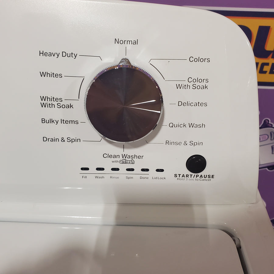 Maytag Top Load 3.8 cu. ft. Washer with Deep Fill and Quick Wash Cycle MVW4005SW - Scratch & Dent (Minor) and Maytag Top Load Electric Wrinkle Prevent 7.0 cu. ft. Dryer with Auto Dry MED4005SW - Scratch & Dent (Minor)