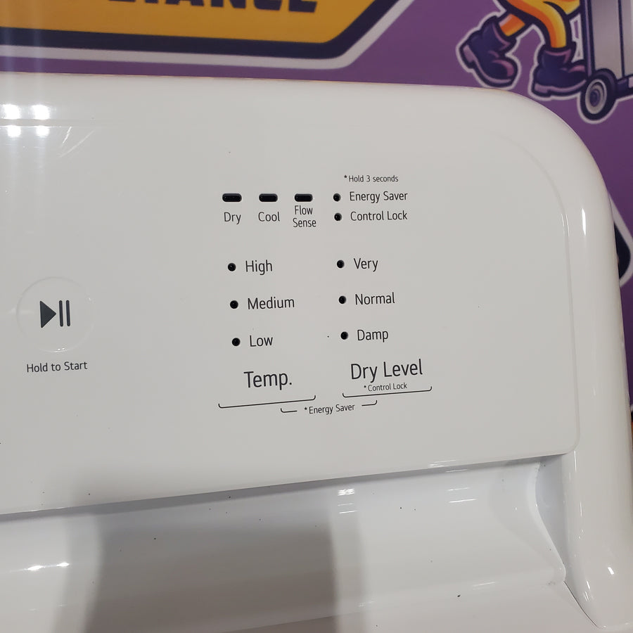 LG 7.3 Cu. Ft. Electric Rear Control Ultra Large Capacity Dryer in White with Sensor Dry DLE6100W - Certified Refurbished
