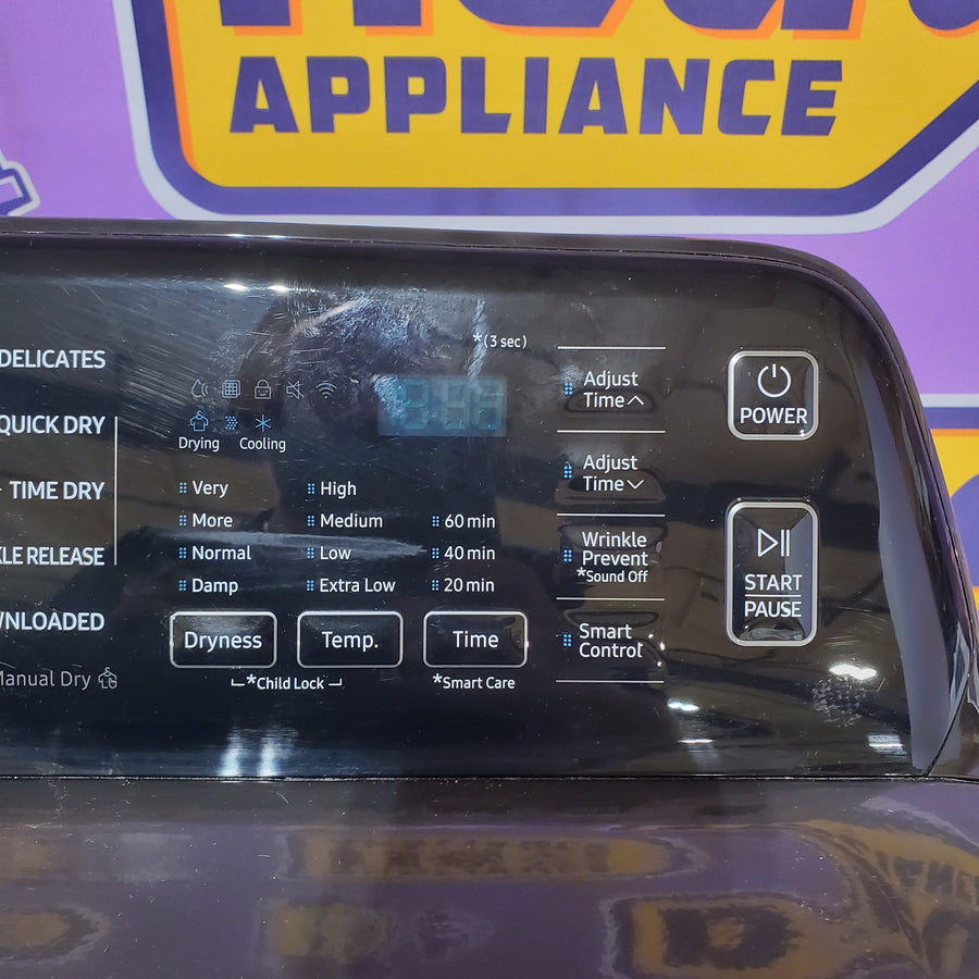 Samsung 4.7 cu. ft. Large Capacity Smart Top Load Washer with Active WaterJet in Brushed Black WA47CG3500AV - Certified Refurbished and Samsung Brushed Black 7.4 cu. ft. Smart Electric Dryer with Sensor Dry DVE47CG3500V - Certified Refurbished