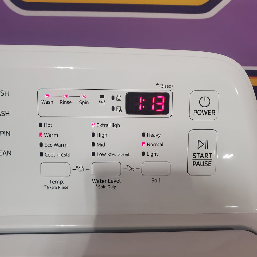 Samsung 4.5 cu. ft. Top Load Washer with Vibration Reduction Technology+ in White WA45T3200AW - Scratch & Dent (Minor)