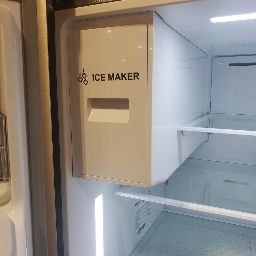 Hisense PureFlat 25.6-cu ft 4-Door Smart French Door ENERGY STAR Refrigerator in Stainless Steel with Ice Maker, Water and Ice Dispenser HRM260N6TSE - Scratch & Dent (Minor)