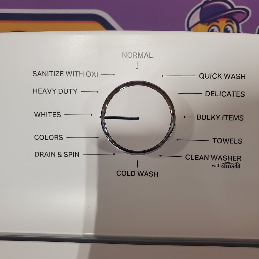 Whirlpool 4.2-4.3 Cu. Ft. Top Load Washer with 2-in-1 Removable Agitator and Soft Close Glass Lid WTW4307SW - Scratch & Dent (Minor) and Whirlpool 7.0 cu. ft. Electric Dryer with Adaptive Dry and Wrinkle Shield™ Option WED4307SW - Open Box