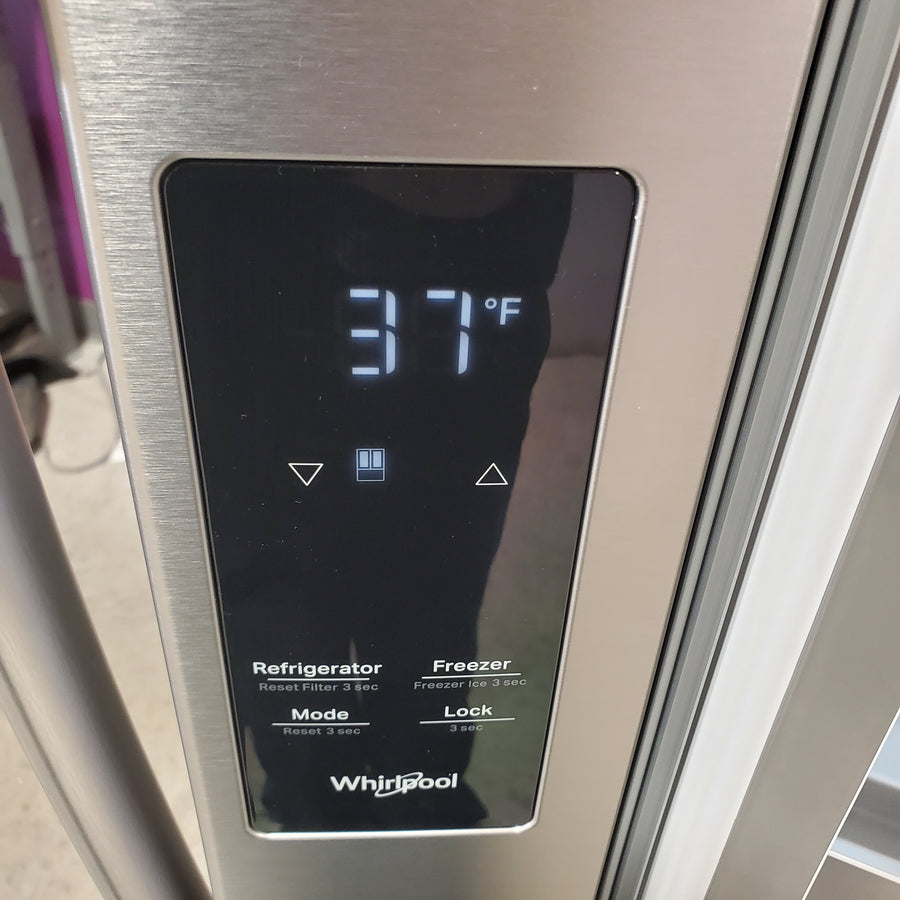 Whirlpool French Door 31 Cu. Ft. Refrigerator with Total Coverage Cooling in Fingerprint Resistant Stainless Steel WRFF3136SZ - Scratch & Dent (Minor)