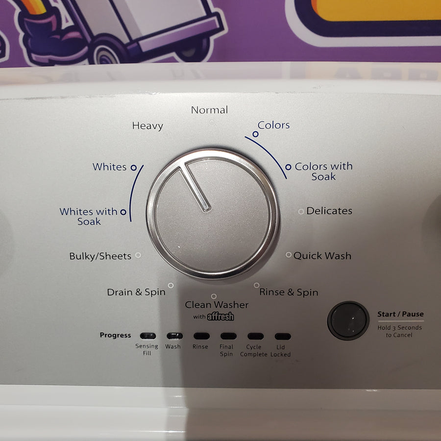 Whirlpool 3.8–3.9 Cu. Ft.  Top Load Washer with 2 in 1 Removable Agitator and Soil Level Selection WTW4957PW - Certified Refurbished and Whirlpool 7-cu ft Vented Electric Dryer WED4815EW - Certified Refurbished