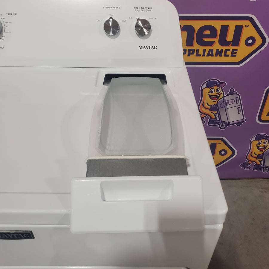 Maytag Top Load Style Electric Wrinkle Prevent 7.0 cu. ft. Dryer with Auto Dry MED4005SW - Scratch & Dent (Minor)