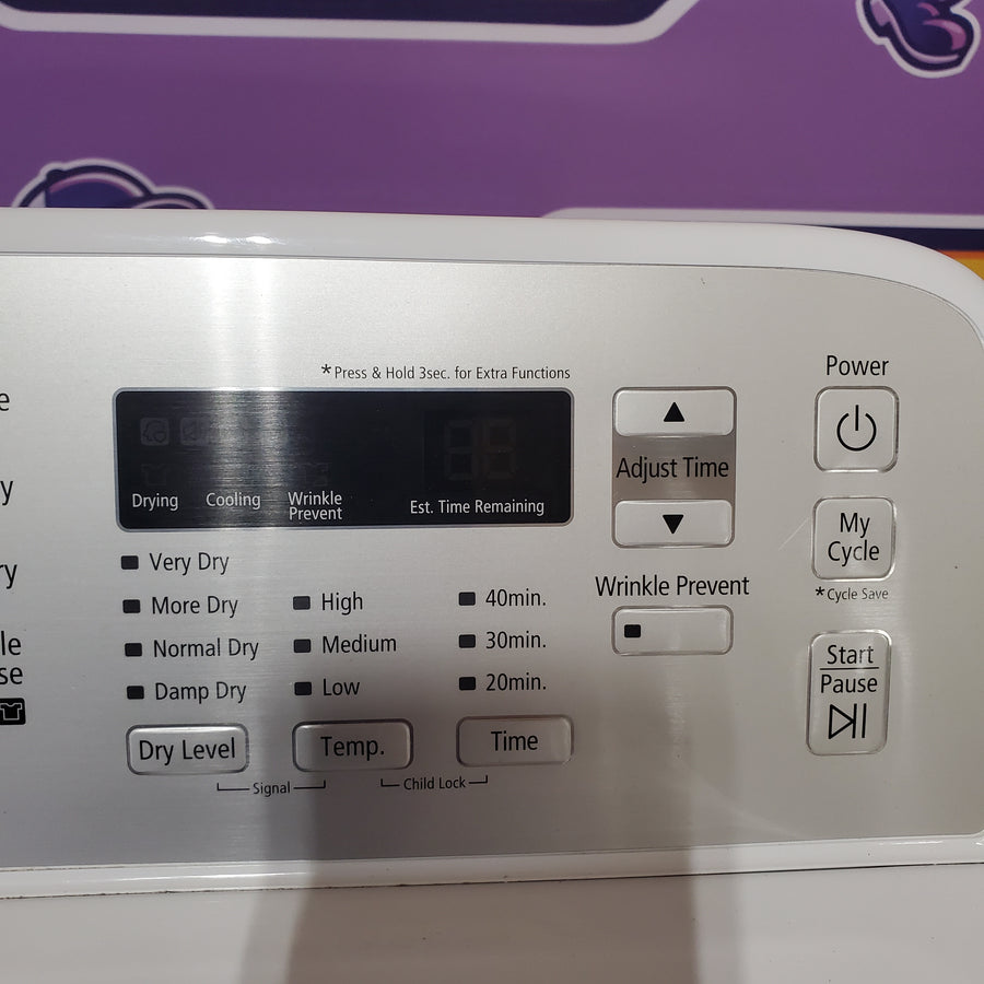 Samsung 4.5-cu ft High Efficiency Impeller Medium Top-Load Washer in White WA45T3400AW - Certified Refurbished and Samsung 7.2-cu ft Electric Dryer in White DV400EWHDWR - Certified Refurbished